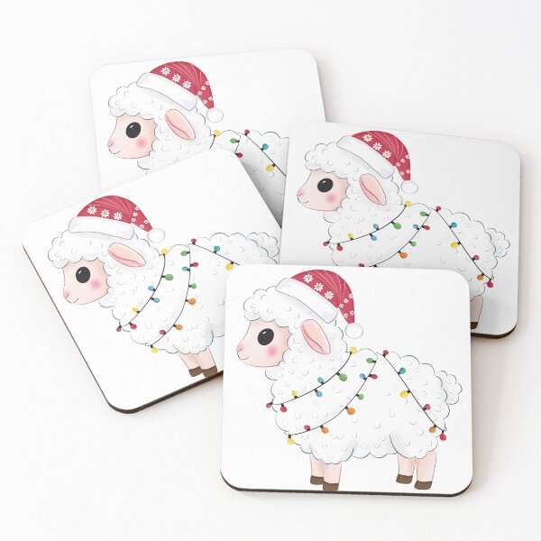 Item preview, Festive Sheep Illustration – Cozy Farmhouse Christmas Art designed and sold by Iqrapixels.