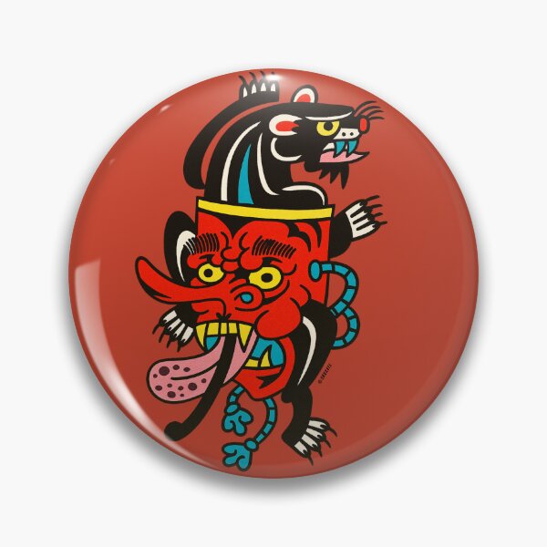 Item preview, Panther and Tengu Mask – Retro Japanese Comic Design designed and sold by Skuzzle.