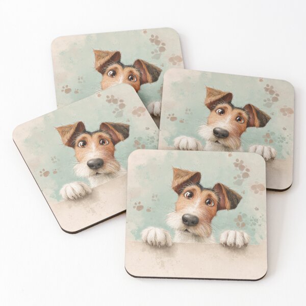 Item preview, Fox Terrier Peeking over Wall 01 designed and sold by Elisabeth Lucas.