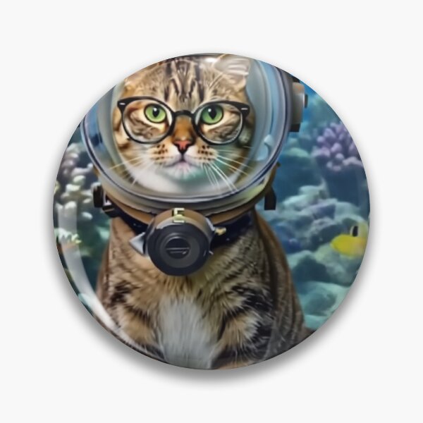 Item preview, Scuba Cat Explorer – The Underwater Adventure Begins! designed and sold by TOKYO SOUL DESIGN.