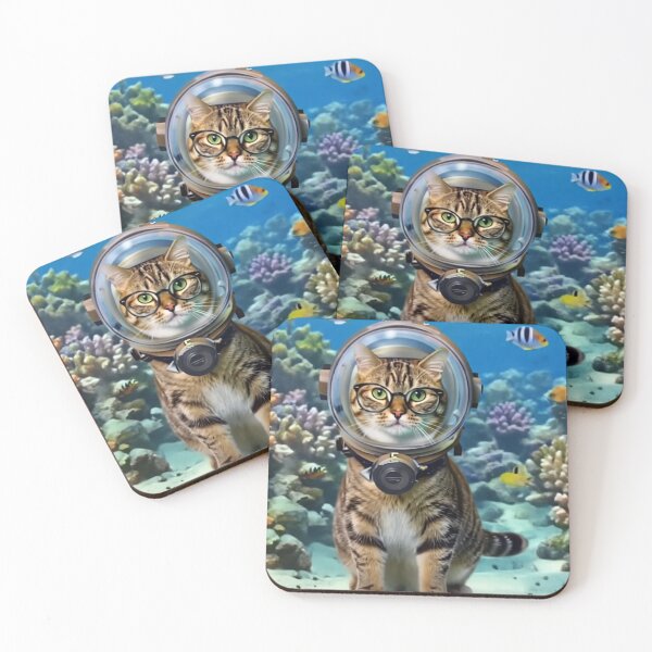 Item preview, Scuba Cat Explorer – The Underwater Adventure Begins! designed and sold by TOKYO SOUL DESIGN.