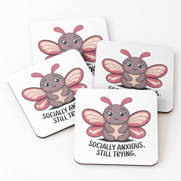 Item preview, Cute Cozy Mothman Socially Anxious Sticker designed and sold by aislinglaoise.