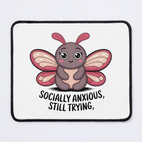 Item preview, Cute Cozy Mothman Socially Anxious Sticker designed and sold by aislinglaoise.