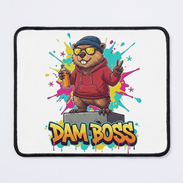 Artikelvorschau, DAM BOSS Biber | Lustige Streetwear-Graffiti-Wortspielkunst entworfen und verkauft von TheArtForge.