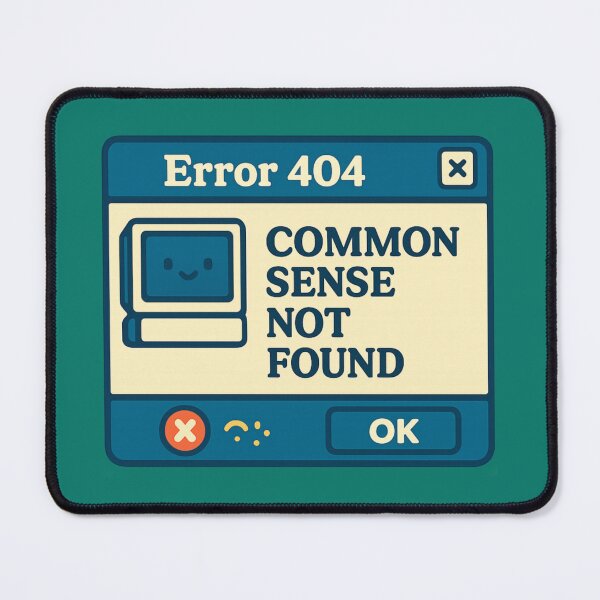 Item preview, Error 404 Common Sense Not Found` designed and sold by BurunaMD.
