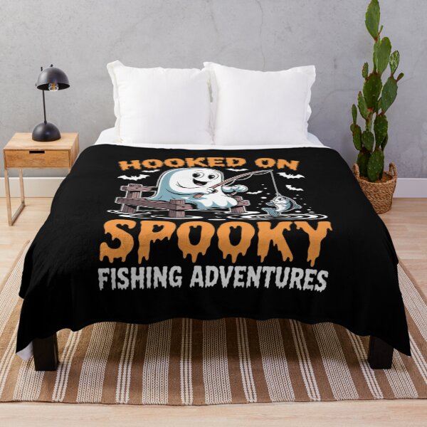 Item preview, Halloween Fishing Fisherman Fish Angler Spooky Puns  designed and sold by BeetleMalon.