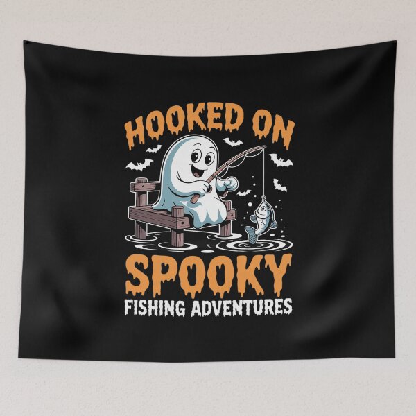 Item preview, Halloween Fishing Fisherman Fish Angler Spooky Puns  designed and sold by BeetleMalon.