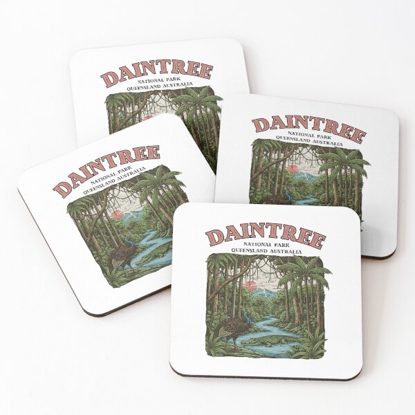 Item preview, Daintree National Park Australia Vintage Rainforest Cassowary & Crocodile designed and sold by LittleArij.