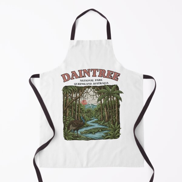 Item preview, Daintree National Park Australia Vintage Rainforest Cassowary & Crocodile designed and sold by LittleArij.