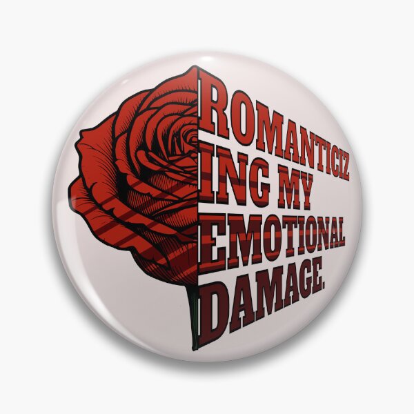 Item preview, Romanticizing My Emotional Damage – Dark Humor Rose Design designed and sold by Mandy-Sue.