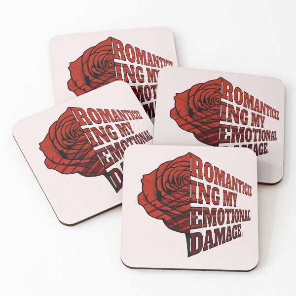 Item preview, Romanticizing My Emotional Damage – Dark Humor Rose Design designed and sold by Mandy-Sue.