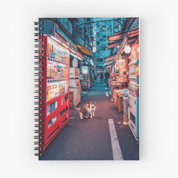 Item preview, Tokyo Alley Cat – Neon Nights in Japan | Urban Street Scene designed and sold by TOKYO SOUL DESIGN.