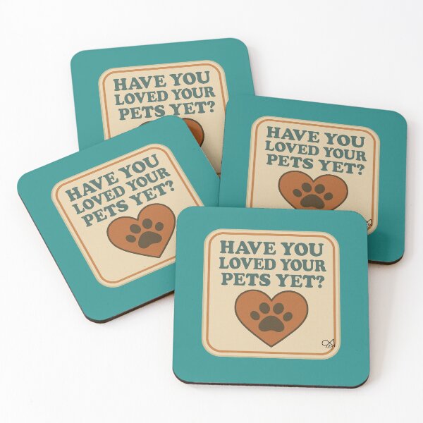 Item preview, LaMaisonOfMY NAGGING STICKERS COLLECTION "Have you loved your pets yet?" On Green designed and sold by LaMaisonOfMY.