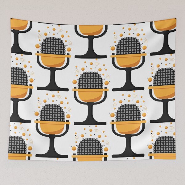Item preview, Retro microphone with sound bubbles designed and sold by rymarenko.