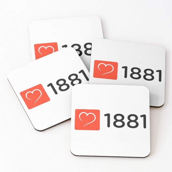Item preview, Minimalist 1881 Number Social Media Heart Gifts for T-Shirts,  designed and sold by mantra2023.