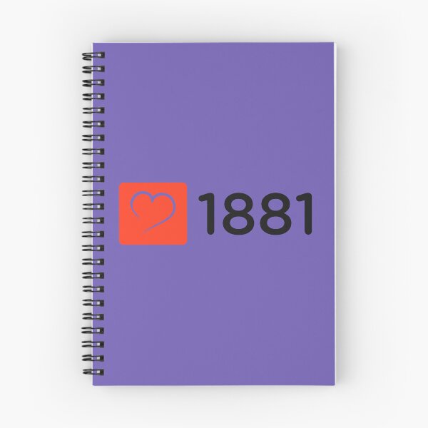 Item preview, Minimalist 1881 Number Social Media Heart Gifts for T-Shirts,  designed and sold by mantra2023.