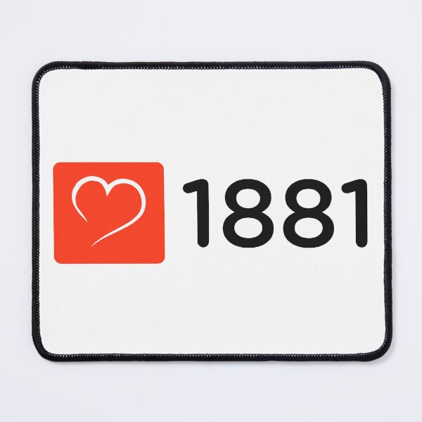 Item preview, Minimalist 1881 Number Social Media Heart Gifts for T-Shirts, designed and sold by mantra2023.