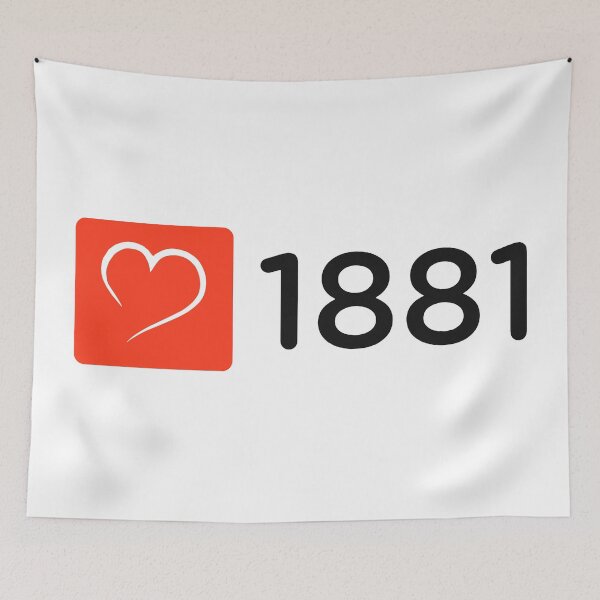 Item preview, Minimalist 1881 Number Social Media Heart Gifts for T-Shirts,  designed and sold by mantra2023.