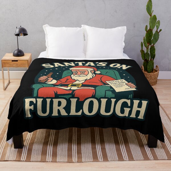 Item preview, Santa’s on Furlough – Funny Christmas Shirt, Dark Holiday Humor Tee, Relatable Santa Design, Adult Christmas Gift designed and sold by AddictiveDesign.