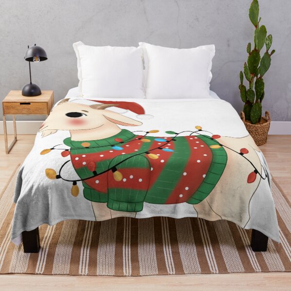 Item preview, Adorable Festive Goat – Merry Farmhouse Christmas Art designed and sold by Iqrapixels.