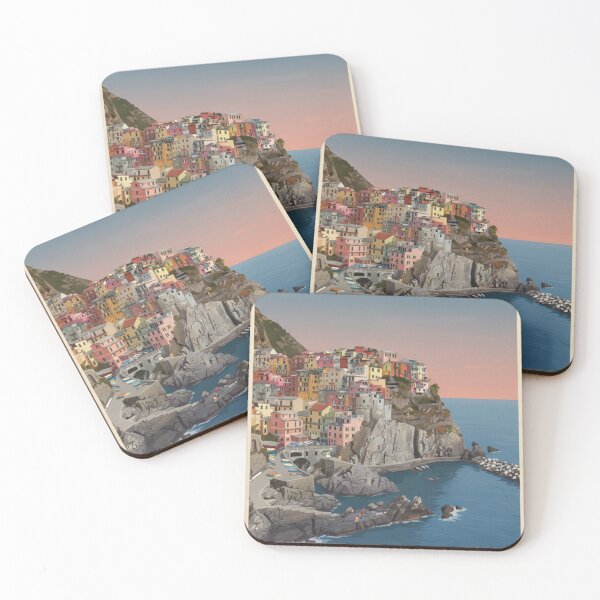 Item preview, Genoa Vintage Travel Art - Cinque Terre - Italy designed and sold by Wanderprintt.