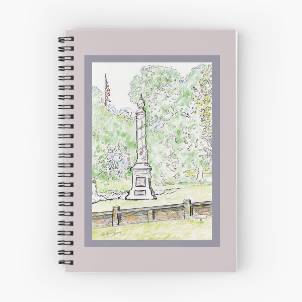 Item preview, Fredericksburg (Virginia) National Cemetery - watercolor and pen designed and sold by Annie Mason Art.
