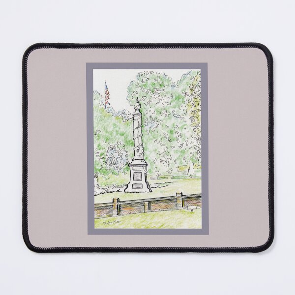 Item preview, Fredericksburg (Virginia) National Cemetery - watercolor and pen designed and sold by Annie Mason Art.