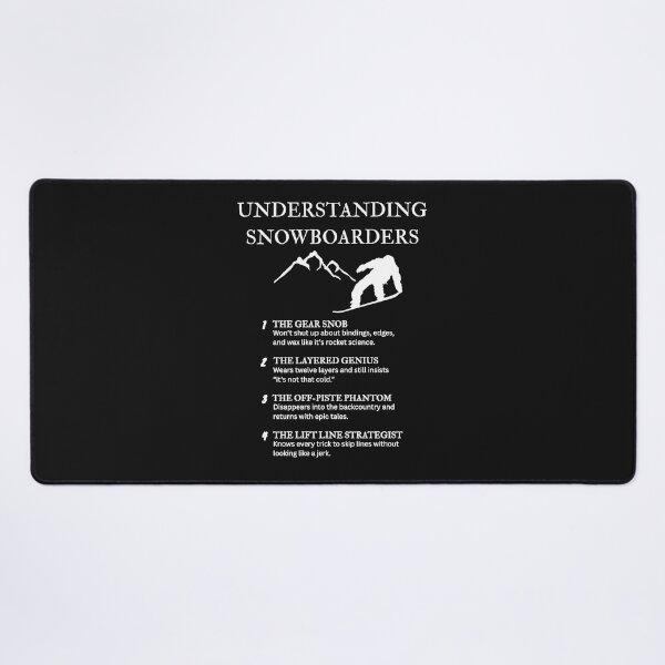 Item preview, Understanding Snowboarders – Fuelled by Adrenaline, Coffee, and Powder Dreams – Black designed and sold by PsyFlow35.