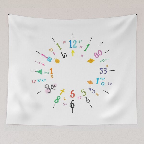 Item preview, Math Symbols Circle – Minimal Geometric Digital Art designed and sold by Painterrella.