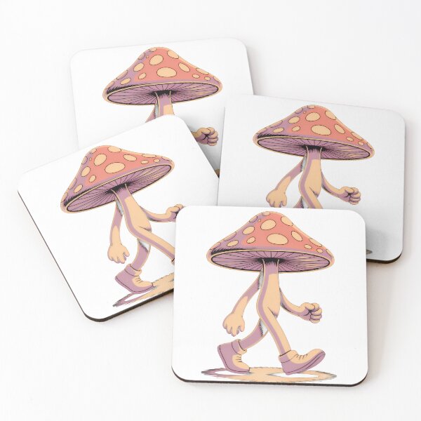 Item preview, Retro Cartoon Walking Mushroom: Whimsical Character in Boots designed and sold by RudArtAI.