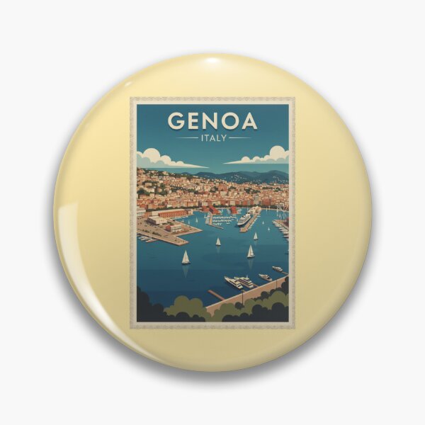 Item preview, Genoa Vintage Travel Art - Harbor - Italy designed and sold by Wanderprintt.