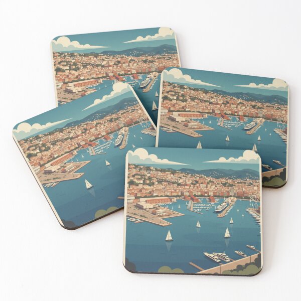 Item preview, Genoa Vintage Travel Art - Harbor - Italy designed and sold by Wanderprintt.