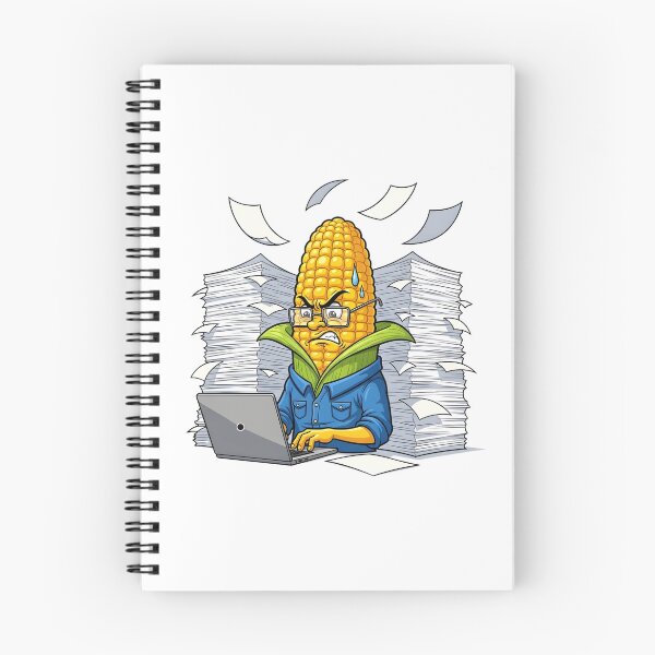 Item preview, Busy Corn at Work – Funny Corn Illustration designed and sold by hn79.