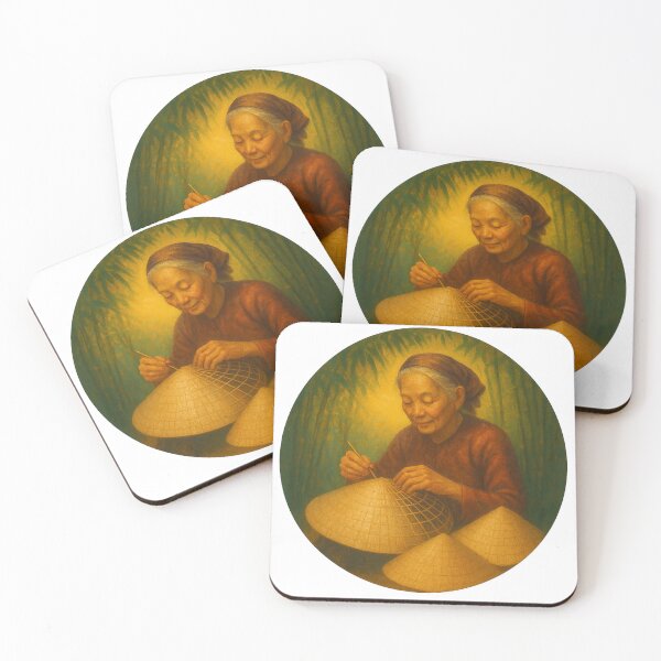 Item preview, Non Lá Weaver — Vietnamese Craft Portrait designed and sold by SaigonSoulArt91.