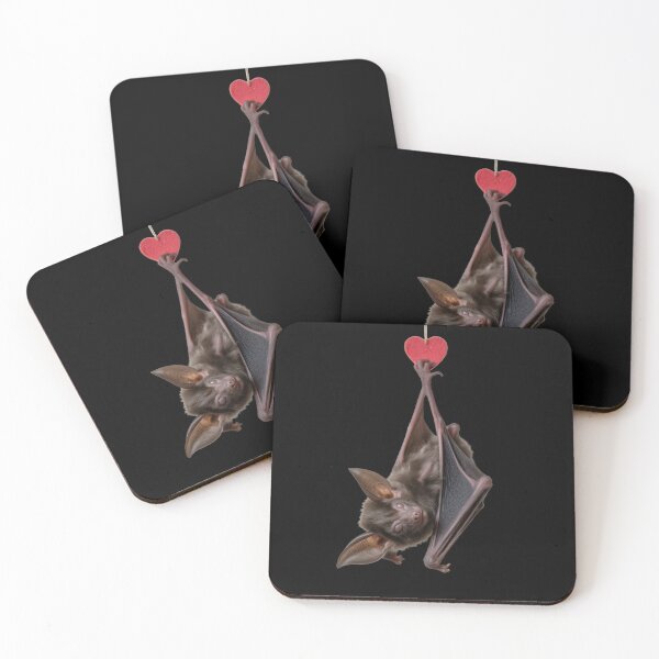 Item preview, Cute Baby Bat Hanging from a Heart: Adorable Valentine's Day Animal designed and sold by RudArtAI.