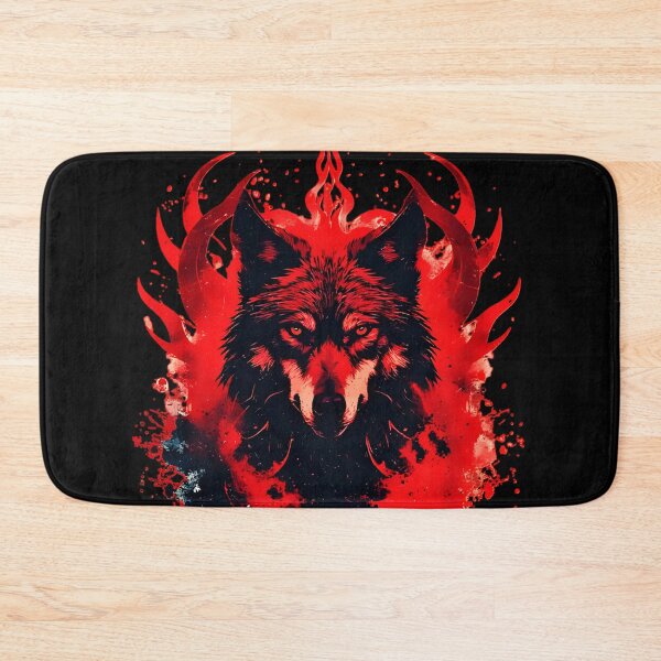 Item preview, Red Rage Wolf – Hellfire Burning Red Beast designed and sold by Neer arts.