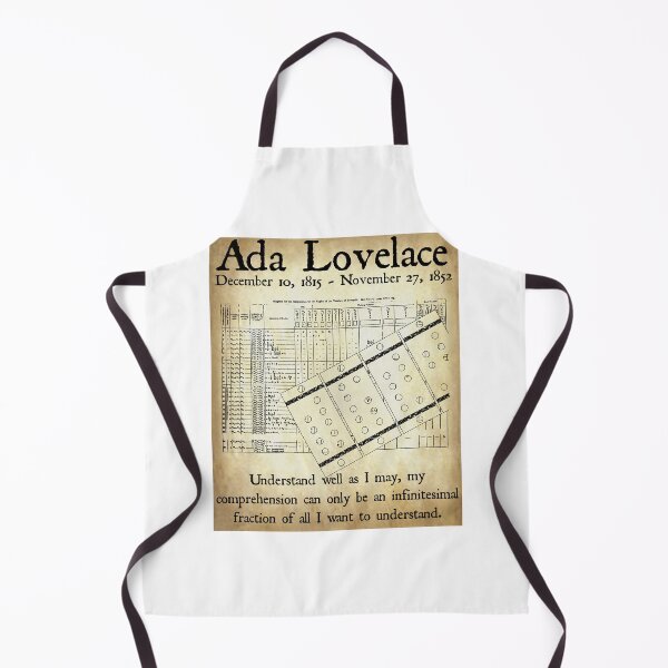 Item preview, Nerdy Vintage Ada Lovelace Understand Well as I May Math Science Teacher Black Text Parchment designed and sold by MathWare MathClips.