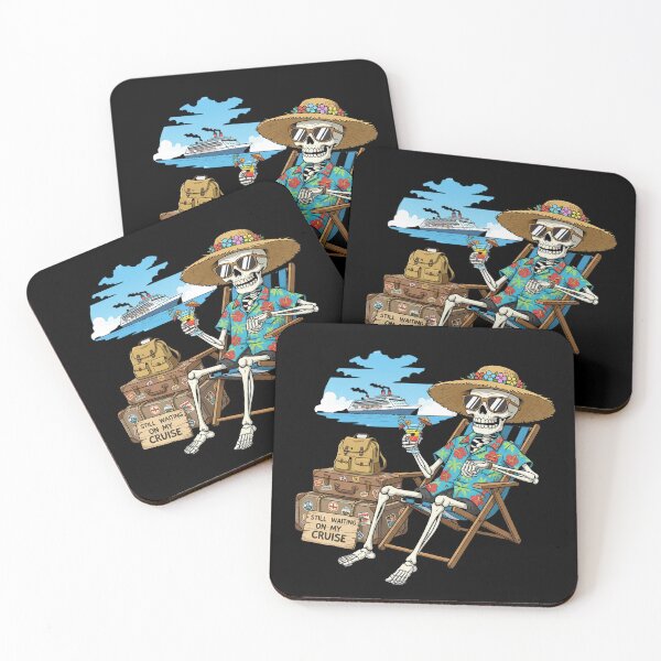 Item preview, Skeleton Still Waiting on a Cruise Funny Vacation Design designed and sold by GiftedExplorer.