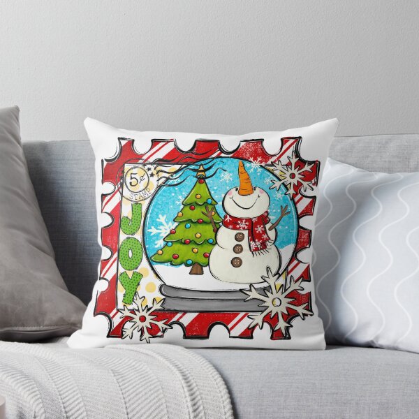 Item preview, Christmas Snowman Snowglobe Stamp designed and sold by Posh Print Design Co., LLC.