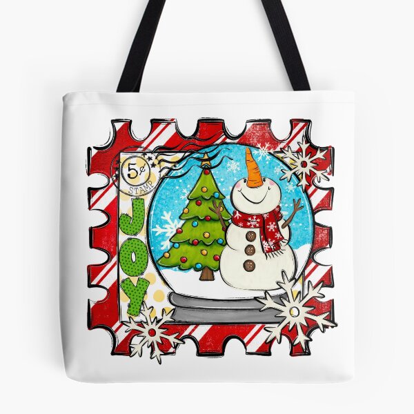 Item preview, Christmas Snowman Snowglobe Stamp designed and sold by Posh Print Design Co., LLC.