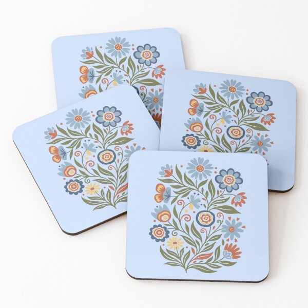 Item preview, Warm Folk Floral Pattern Design designed and sold by 0606PM.