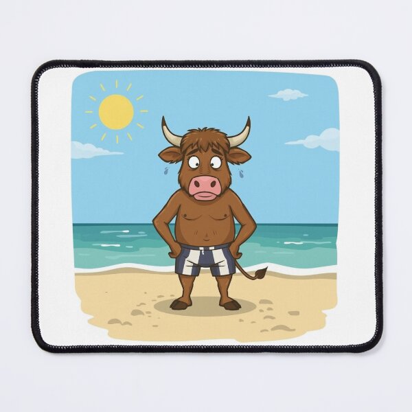 Item preview, Funny Scottish Highland Cow Beach Day - Summer Scotland Gift designed and sold by Loom on the Loch.
