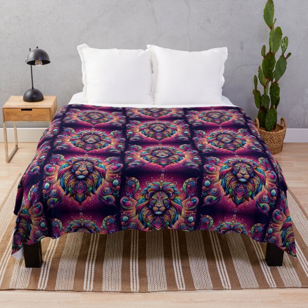 Item preview, Mystic Psychedelic Lion – Abstract Cosmic Jungle King designed and sold by Dogandesighn.