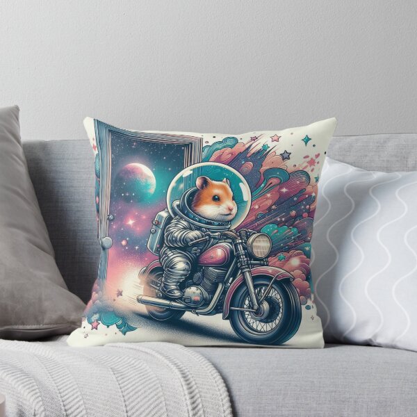 Item preview, "Cosmic Hamster Rider – Space Adventure on Two Wheels" designed and sold by Dogandesighn.