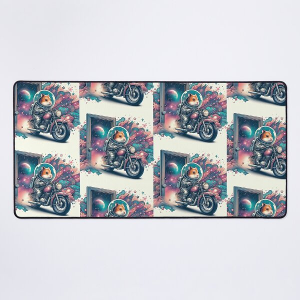 Item preview, "Cosmic Hamster Rider – Space Adventure on Two Wheels" designed and sold by Dogandesighn.