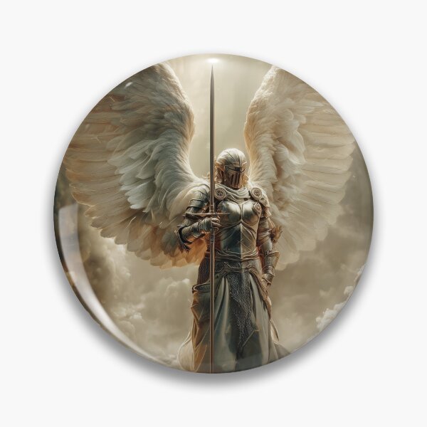 Item preview, Silent Triumph – Angelic Warrior of Light in the Clouds designed and sold by VisionaryVeils.