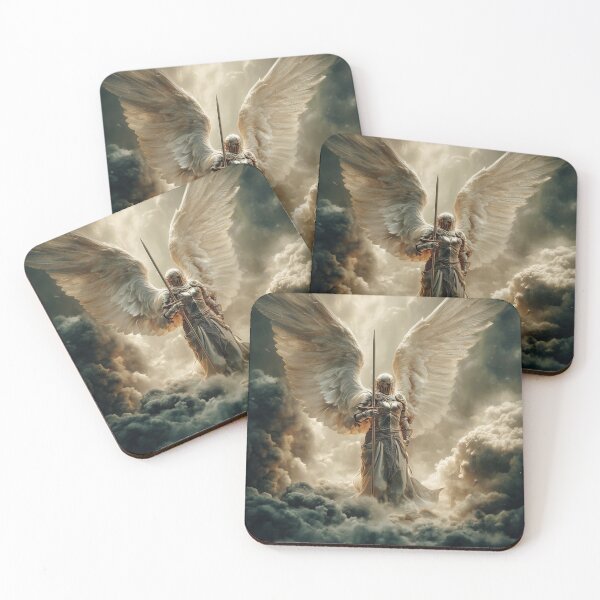 Item preview, Silent Triumph – Angelic Warrior of Light in the Clouds designed and sold by VisionaryVeils.