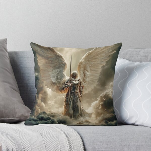 Item preview, Silent Triumph – Angelic Warrior of Light in the Clouds designed and sold by VisionaryVeils.
