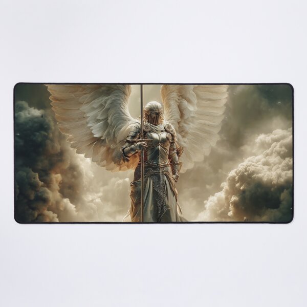 Item preview, Silent Triumph – Angelic Warrior of Light in the Clouds designed and sold by VisionaryVeils.
