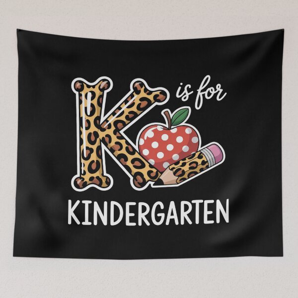 Item preview, K Is For Kindergarten Teacher Leopard Back To School designed and sold by MaryoKing.